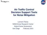 Air Traffic Control Decision Support Tools for Noise Mitigation - slide 1