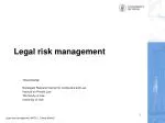 Legal risk management - slide 1