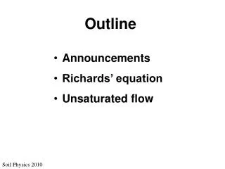 Soil Physics 2010