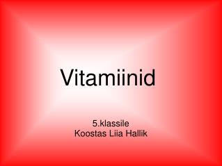 Vitamiinid