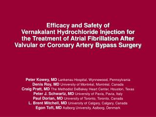 Efficacy and Safety of Vernakalant Hydrochloride Injection for the Treatment of Atrial Fibrillation After Valvular or