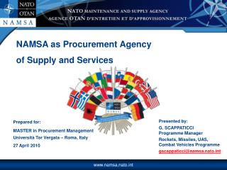 NAMSA as Procurement Agency of Supply and Services