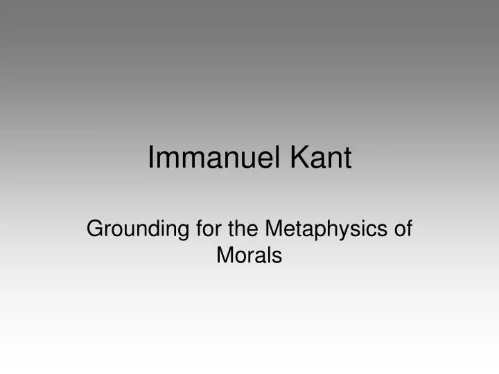 immanuel kant