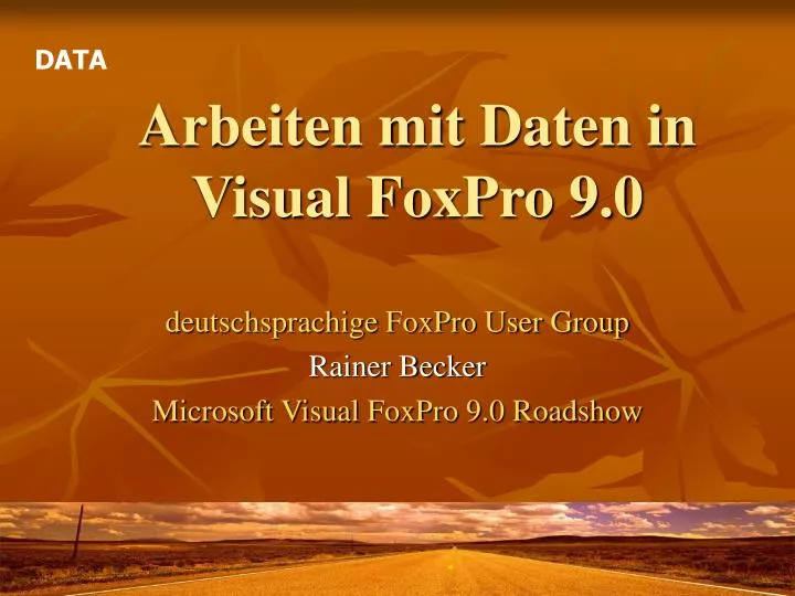 arbeiten mit daten in visual foxpro 9 0