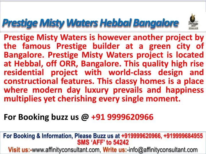 prestige misty waters hebbal bangalore