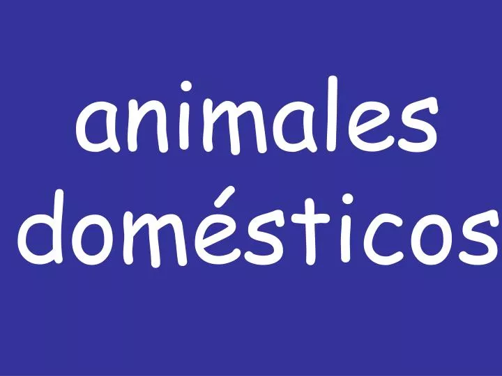 animales dom sticos