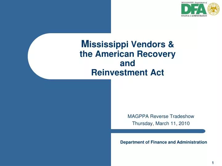 m ississippi vendors the american recovery and reinvestment act