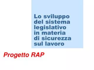 Progetto RAP