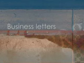 Business letters