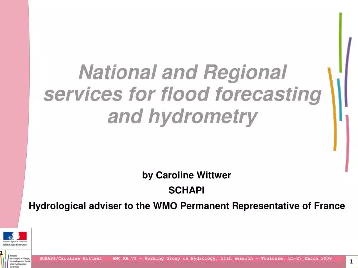 national and regional services for flood forecasting and hydrometry