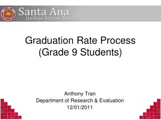 Graduation Rate Process (Grade 9 Students)