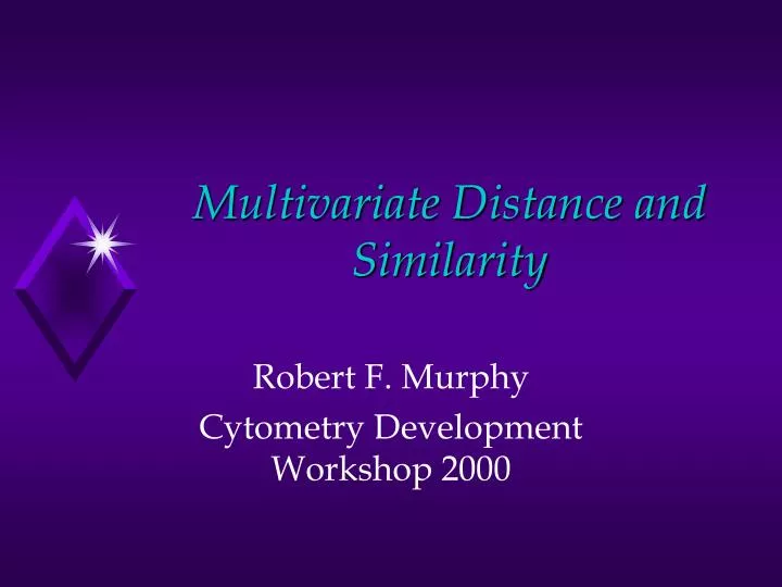 multivariate distance and similarity