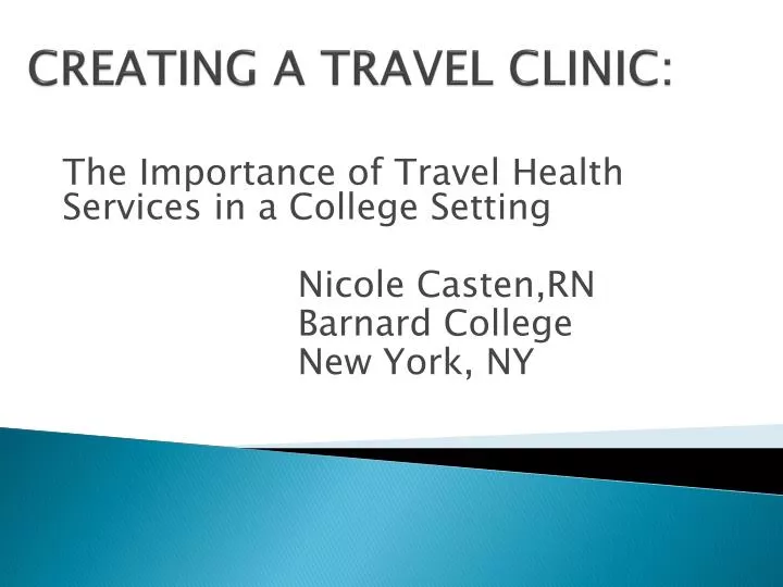 creating a travel clinic