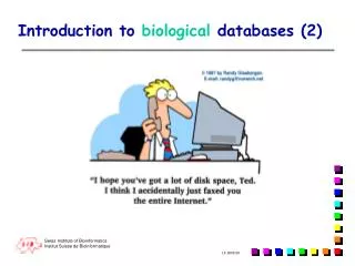 Introduction to biological databases (2)