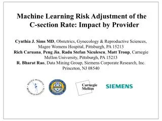 Machine Learning Risk Adjustment of the C-section Rate: Impact by Provider