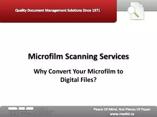 Microfilm Scanning Services: Why Convert Your Microfilm