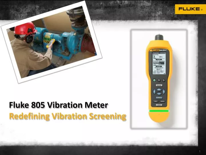 fluke 805 vibration meter redefining vibration screening