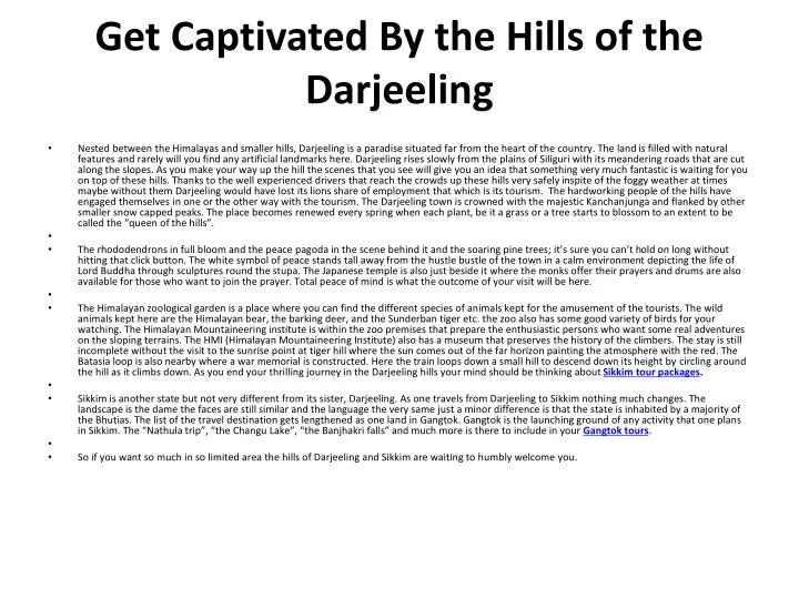 get captivated by the hills of the darjeeling