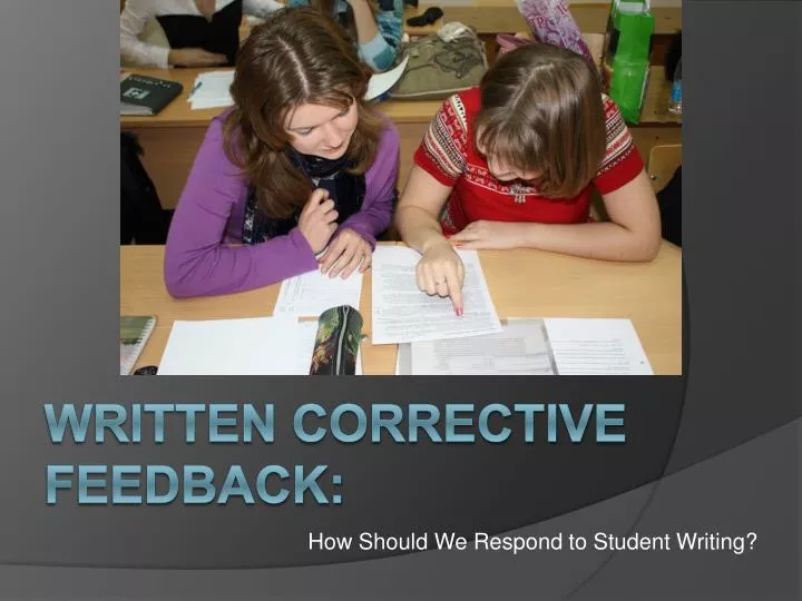 how should we respond to student writing