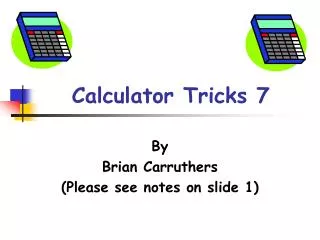 Calculator Tricks 7