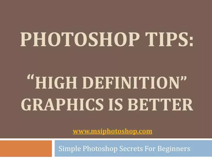 photoshop tips high definition graphics is better