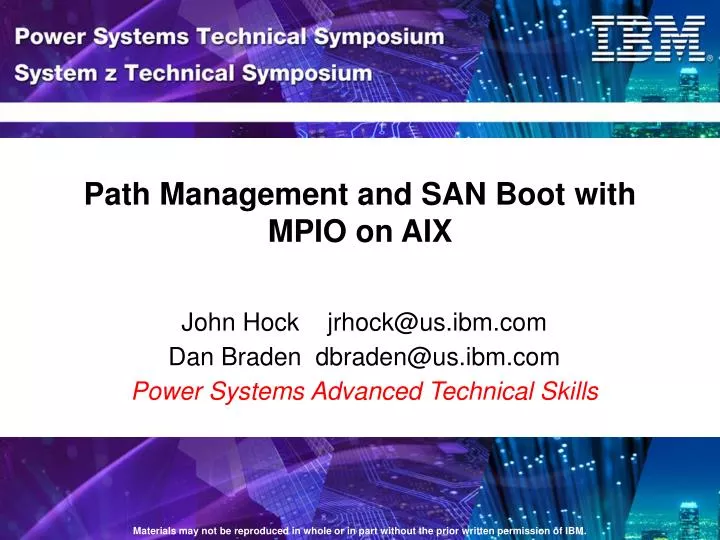 path management and san boot with mpio on aix