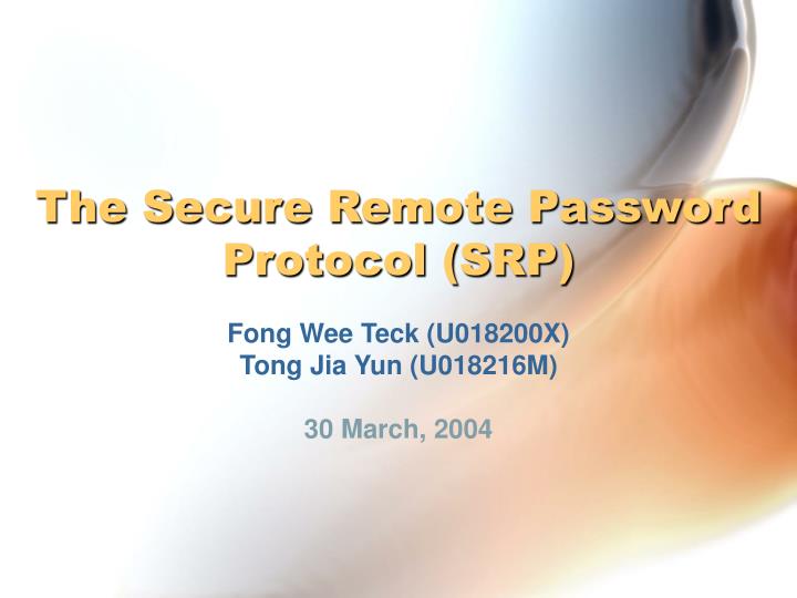 the secure remote password protocol srp
