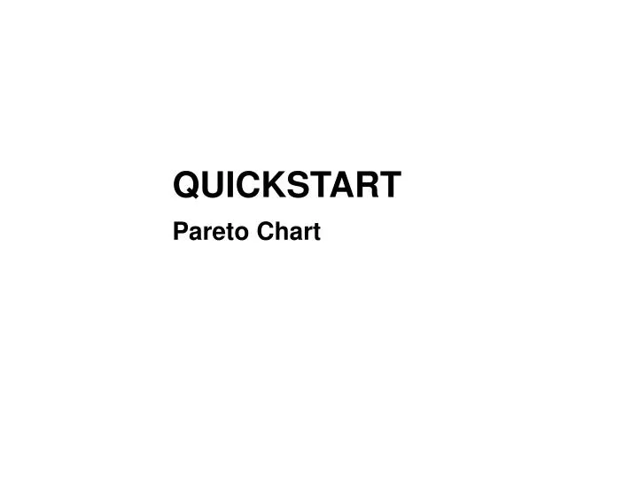 quickstart pareto chart