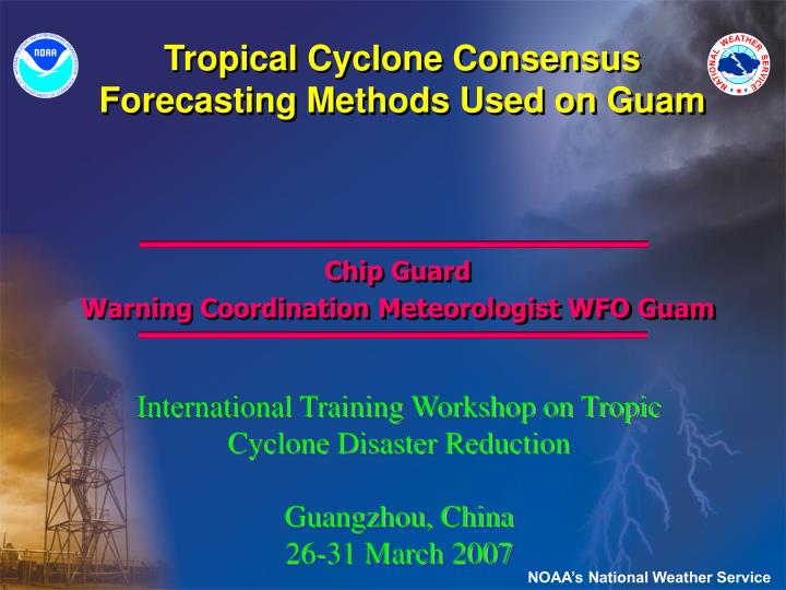 tropical cyclone consensus forecasting methods used on guam