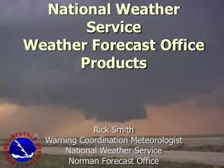 National Weather Service Weather Forecast Office Products