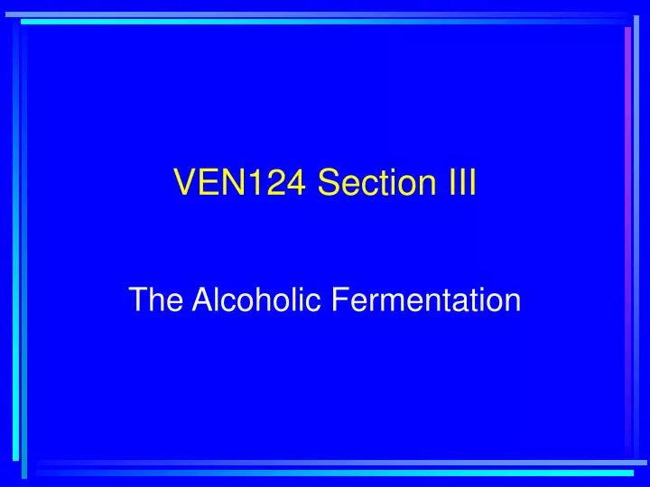 ven124 section iii