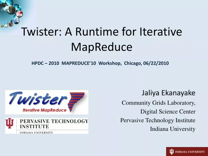 twister a runtime for iterative mapreduce