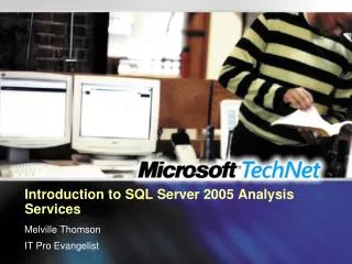 Introduction to SQL Server 2005 Analysis Services
