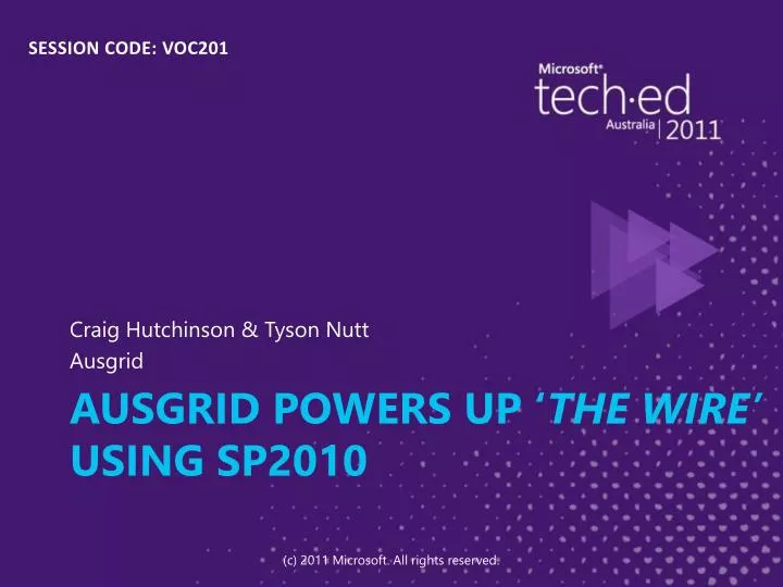 ausgrid powers up the wire using sp2010