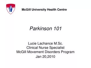 Parkinson 101