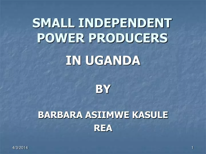 small independent power producers
