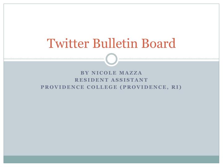 twitter bulletin board