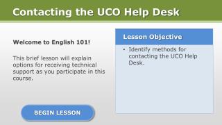 Contacting the UCO Help Desk