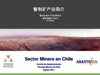 Comité de Abastecimiento Consejo Minero de Chile Agosto 2011