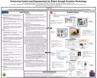 Enhancing Control and Empowerment for Elders through Assistive Technology