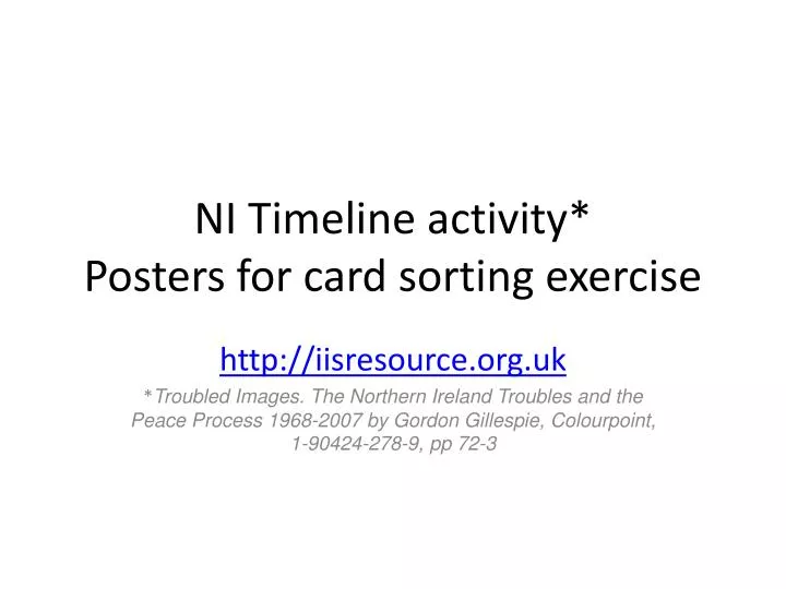 ni timeline activity posters for card sorting exercise