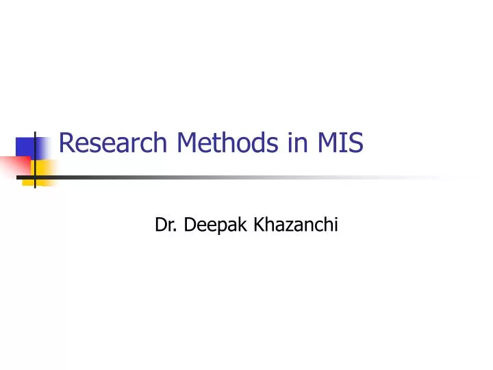 research methods in mis