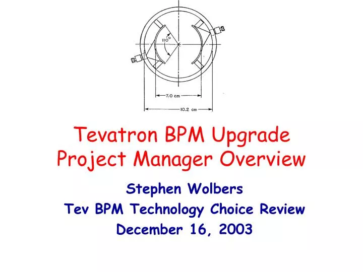 tevatron bpm upgrade project manager overview