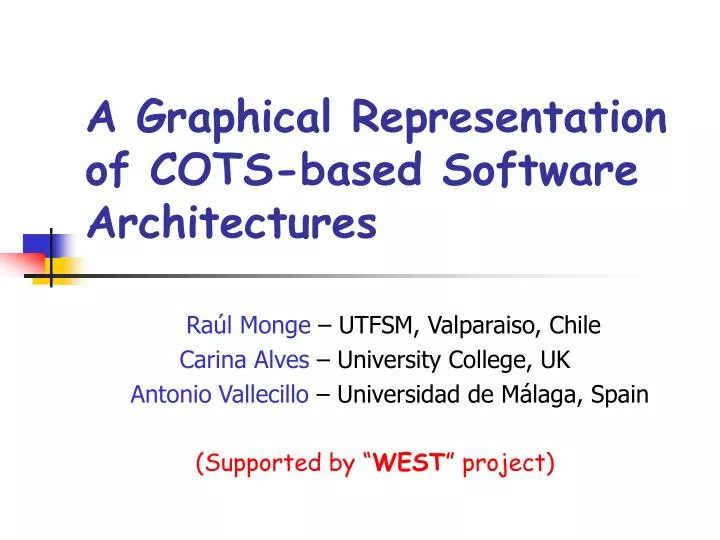 a graphical representation of cots based software architectures
