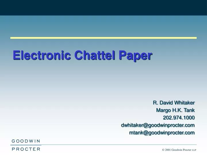 electronic chattel paper