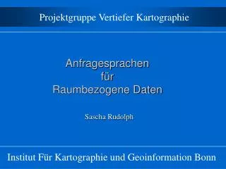 anfragesprachen f r raumbezogene daten