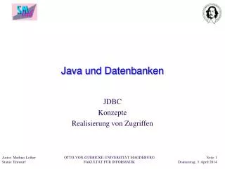Java und Datenbanken