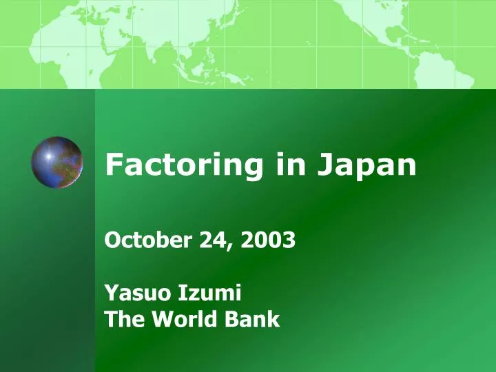 factoring in japan