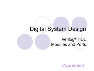 Digital System Design