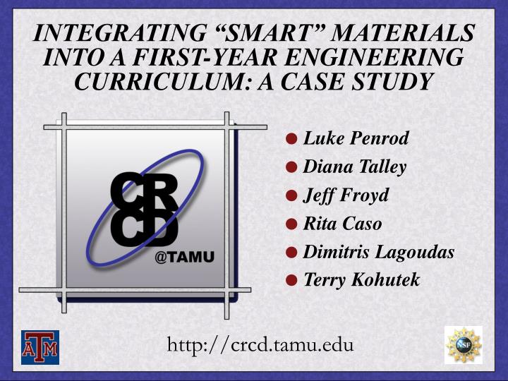 integrating smart materials into a first year engineering curriculum a case study
